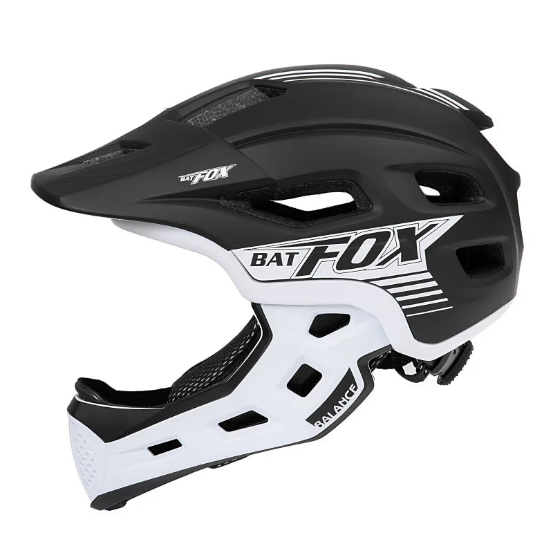 BATFOX Helmet for Children Bike Helmet Full Face - E - Bike QC