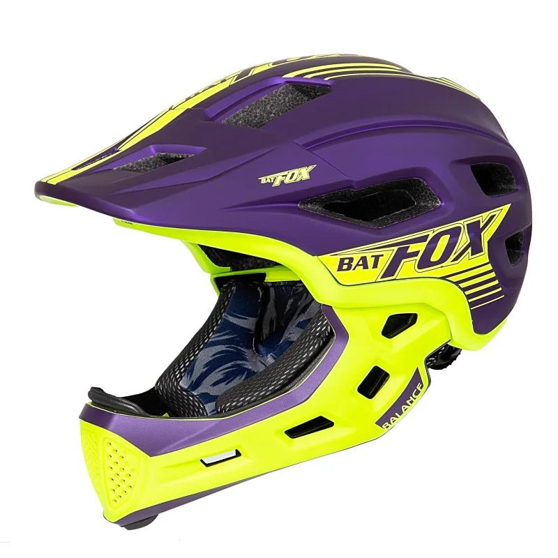 BATFOX Helmet for Children Bike Helmet Full Face - E - Bike QC