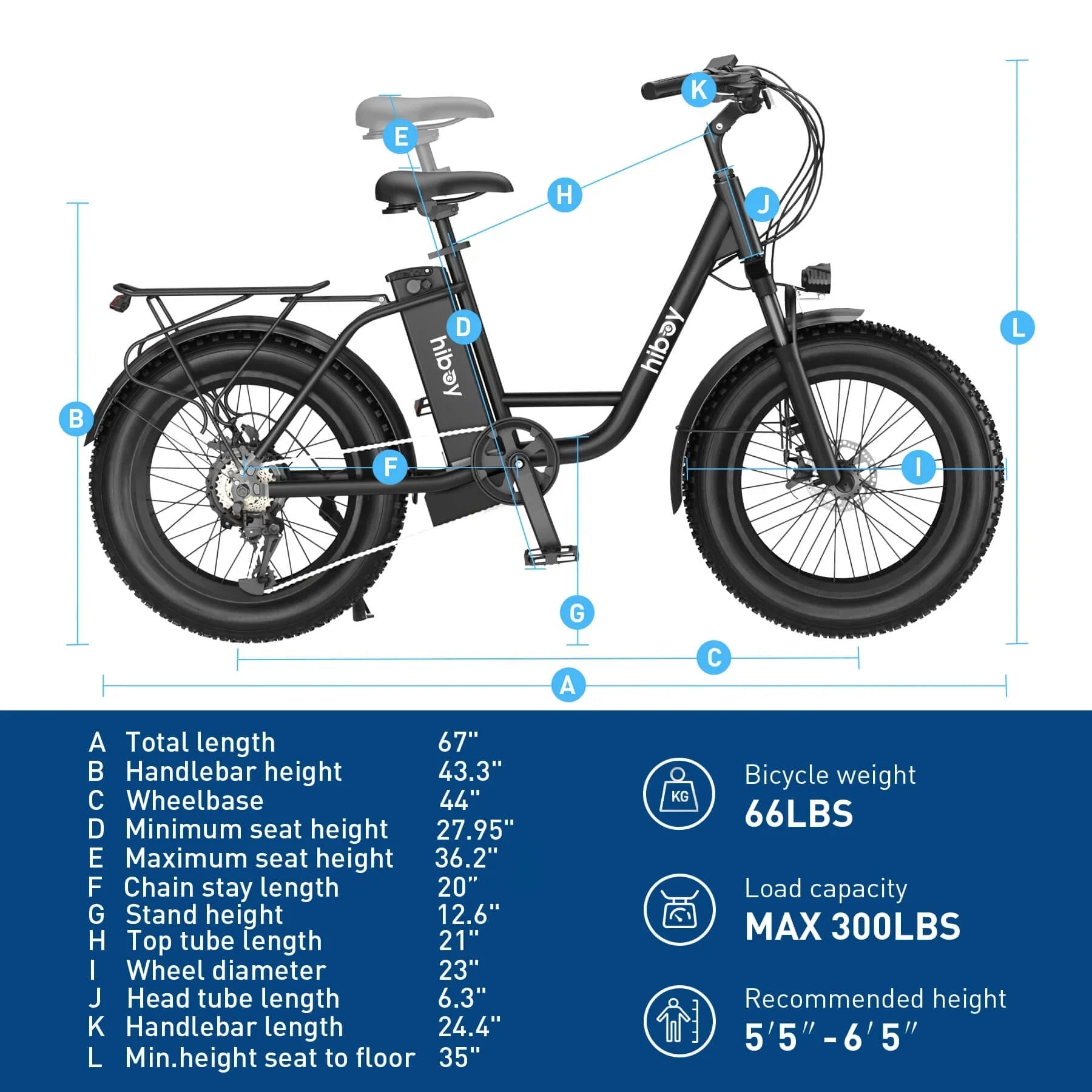 Hiboy EX6 Step - thru - E - Bike QC