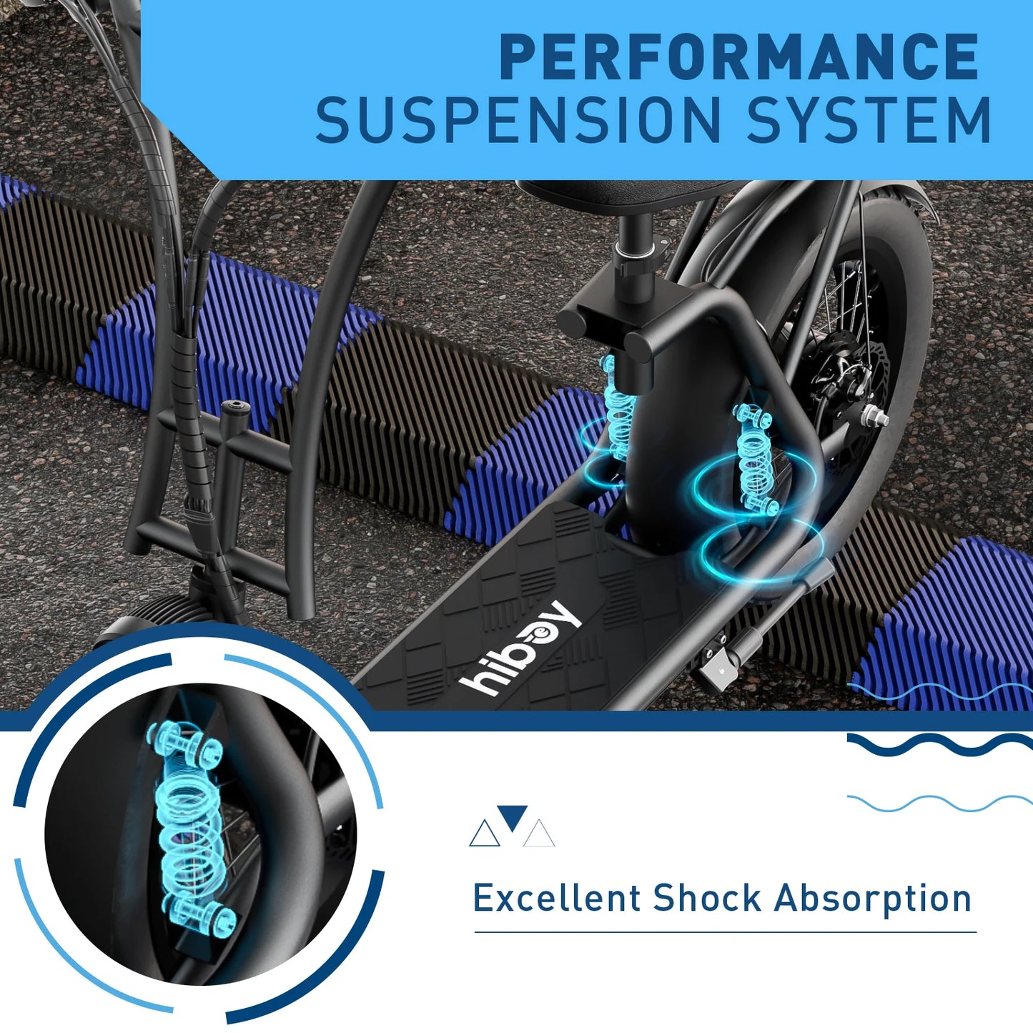 Hiboy U2 Pro Fat Tire Electric Scooter with Seat – 750W Motor, 48V 13Ah Battery, 16×4" Tires