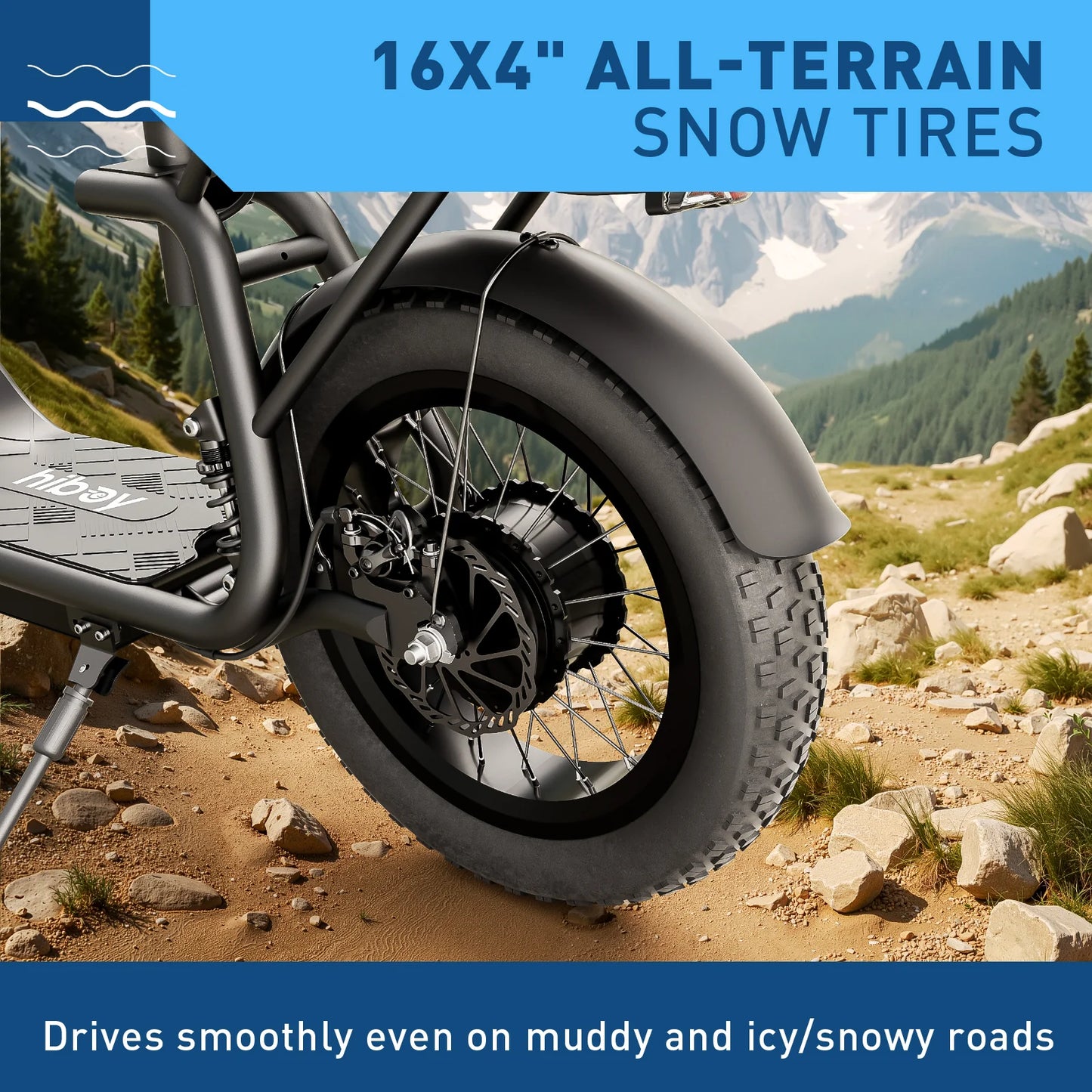 Hiboy U2 Pro Fat Tire Electric Scooter with Seat – 750W Motor, 48V 13Ah Battery, 16×4" Tires