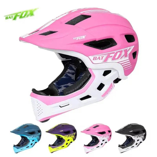 BATFOX Helmet for Children Bike Helmet Full Face - E - Bike QC